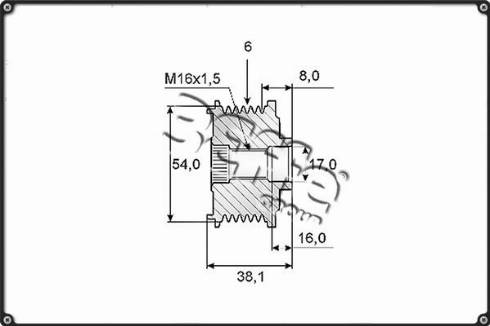 3Effe Group F0008G - Шкив генератора, муфта autosila-amz.com