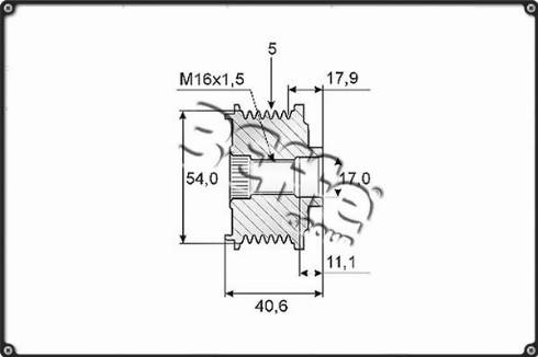 3Effe Group F0087G - Шкив генератора, муфта autosila-amz.com