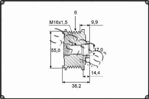 3Effe Group F0161G - Шкив генератора, муфта autosila-amz.com