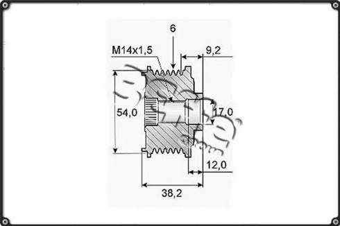 3Effe Group F0246G - Шкив генератора, муфта autosila-amz.com