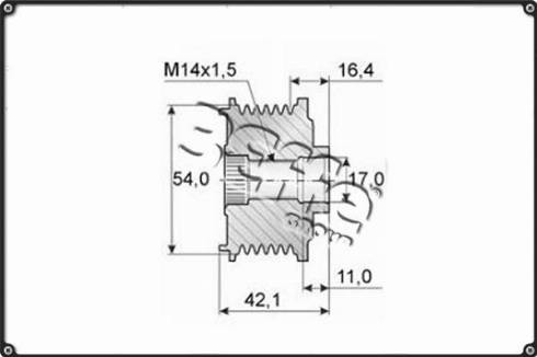 3Effe Group F0240G - Шкив генератора, муфта autosila-amz.com