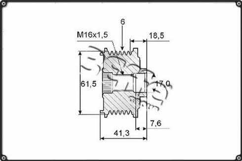 3Effe Group F0207G - Шкив генератора, муфта autosila-amz.com