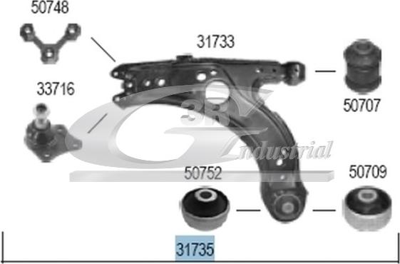 3RG 31735 - Рычаг подвески колеса autosila-amz.com