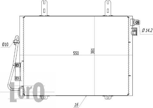 ABAKUS 042-016-0008 - Конденсатор кондиционера autosila-amz.com