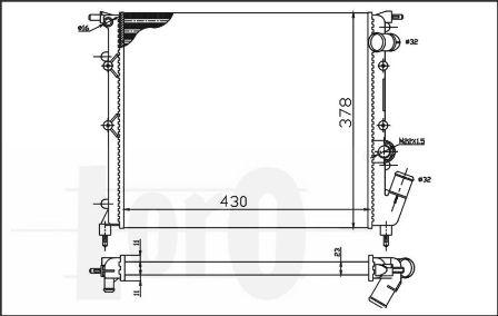 ABAKUS 042-017-0032 - Радиатор, охлаждение двигателя autosila-amz.com