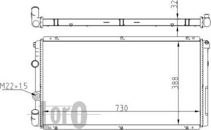 ABAKUS 042-017-0024 - Радиатор, охлаждение двигателя autosila-amz.com