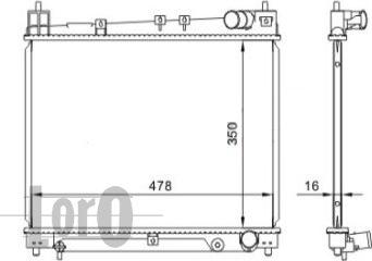 ABAKUS 051-017-0002-B - Радиатор, охлаждение двигателя autosila-amz.com