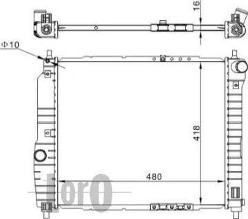 ABAKUS 007-017-0002-B - РАДИАТОР ОХЛАЖДЕНИЯ autosila-amz.com