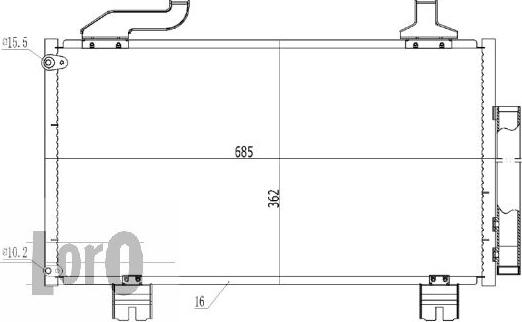 ABAKUS 018-016-0023 - Конденсатор кондиционера autosila-amz.com