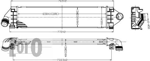 ABAKUS 017-018-0007 - Интеркулер ! \FORD C-MAX 2.0 TDCi (07>10), C-MAX 2.0 TDCi (08>10) autosila-amz.com