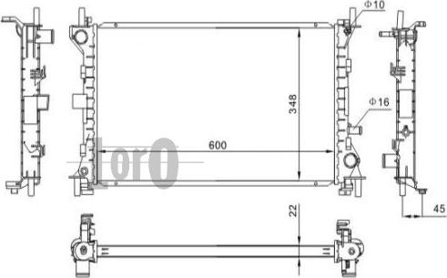 ABAKUS 017-017-0031 - Радиатор, охлаждение двигателя autosila-amz.com