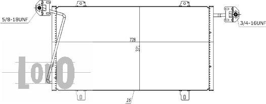 ABAKUS 037-016-0040 - Конденсатор кондиционера autosila-amz.com