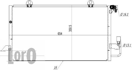 ABAKUS 027-016-0001 - Конденсатор кондиционера autosila-amz.com