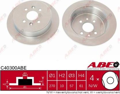 ABE C40300ABE - Тормозной диск autosila-amz.com