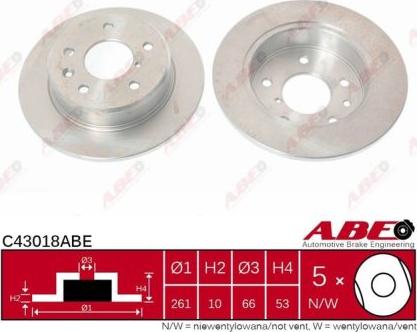 ABE C43018ABE - Тормозной диск autosila-amz.com