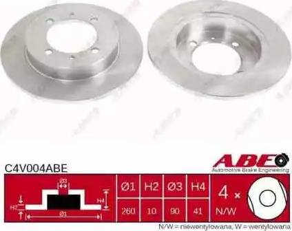 ABE C4V004ABE - Тормозной диск autosila-amz.com