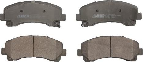 ABE C19014ABE - Тормозные колодки, дисковые, комплект autosila-amz.com