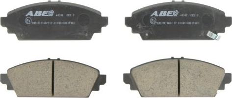 ABE C14041ABE - Тормозные колодки, дисковые, комплект autosila-amz.com