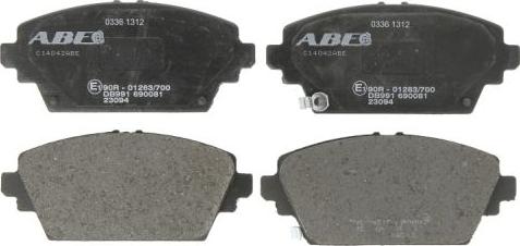 ABE C14042ABE - Тормозные колодки, дисковые, комплект autosila-amz.com