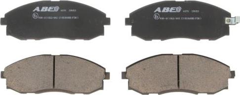 ABE C10506ABE - Тормозные колодки, дисковые, комплект autosila-amz.com