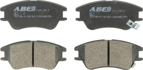 ABE C10520ABE - Тормозные колодки, дисковые, комплект autosila-amz.com