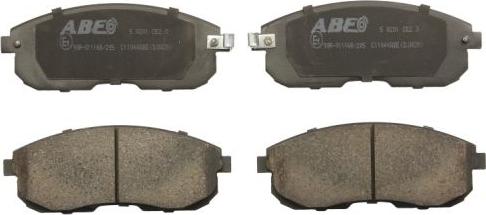 ABE C11044ABE - Тормозные колодки, дисковые, комплект autosila-amz.com