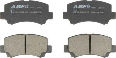 ABE C18002ABE - Тормозные колодки, дисковые, комплект autosila-amz.com