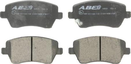 ABE C18019ABE - Тормозные колодки, дисковые, комплект autosila-amz.com
