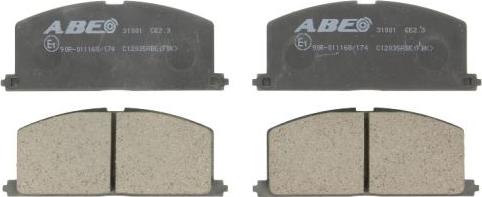 ABE C12035ABE - Тормозные колодки, дисковые, комплект autosila-amz.com