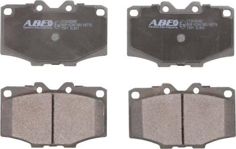 ABE C12036ABE - Тормозные колодки, дисковые, комплект autosila-amz.com