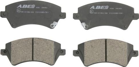 ABE C12101ABE - Тормозные колодки, дисковые, комплект autosila-amz.com