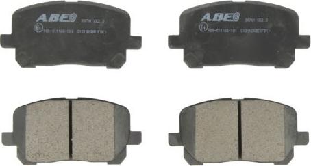ABE C12102ABE - Тормозные колодки, дисковые, комплект autosila-amz.com