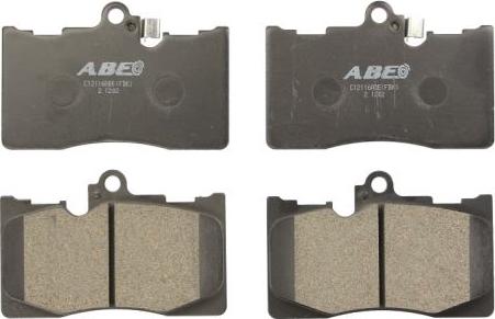 ABE C12116ABE - Тормозные колодки, дисковые, комплект autosila-amz.com