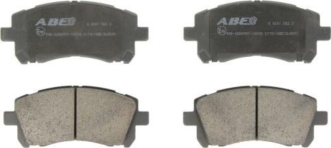 ABE C17011ABE - Тормозные колодки, дисковые, комплект autosila-amz.com