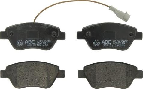 ABE C1F036ABE - Тормозные колодки, дисковые, комплект autosila-amz.com