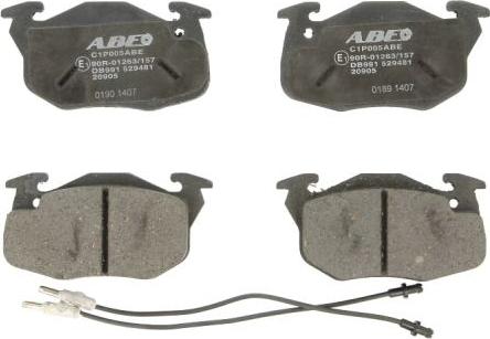 ABE C1P005ABE - Тормозные колодки, дисковые, комплект autosila-amz.com