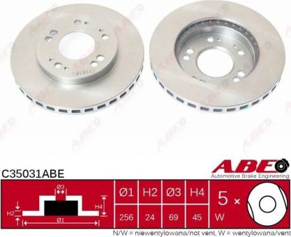 ABE C35031ABE - Тормозной диск autosila-amz.com