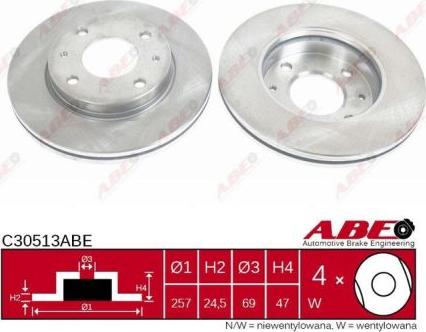 ABE C30513ABE - Тормозной диск autosila-amz.com