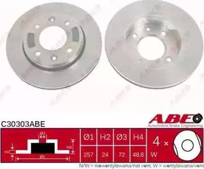 ABE C30303ABE - Тормозной диск autosila-amz.com