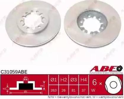 ABE C31059ABE - Тормозной диск autosila-amz.com