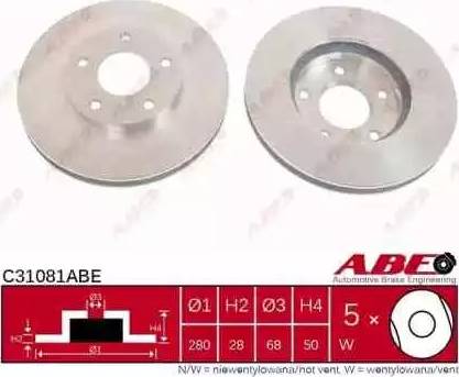 ABE C31081ABE - Тормозной диск autosila-amz.com