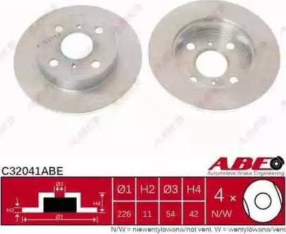 ABE C32041ABE - Тормозной диск autosila-amz.com