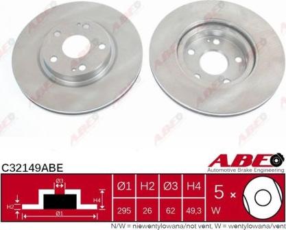 ABE C32149ABE - Тормозной диск autosila-amz.com