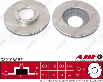 ABE C32106ABE - Тормозной диск autosila-amz.com