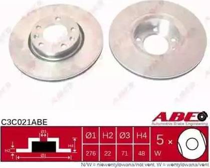 ABE C3C021ABE - Тормозной диск autosila-amz.com