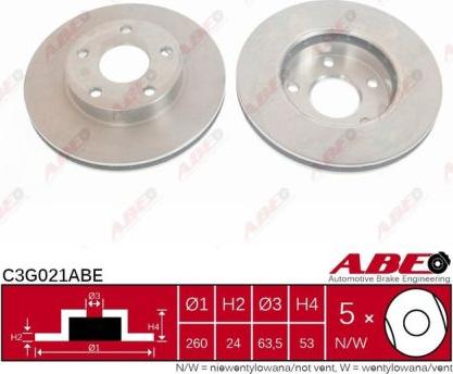 ABE C3G021ABE - Тормозной диск autosila-amz.com