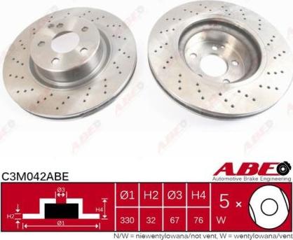 ABE C3M042ABE - Тормозной диск autosila-amz.com