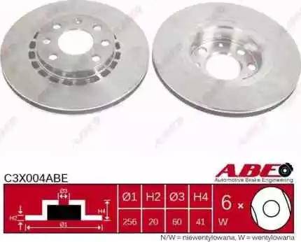 ABE C3X004ABE - Тормозной диск autosila-amz.com