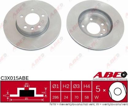 ABE C3X015ABE - Тормозной диск autosila-amz.com