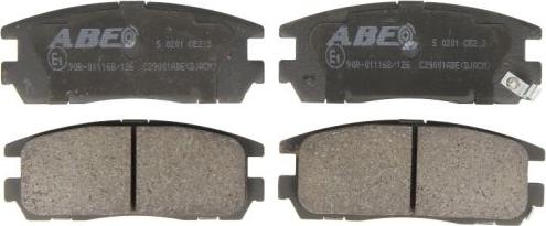 ABE C29001ABE - Тормозные колодки, дисковые, комплект autosila-amz.com